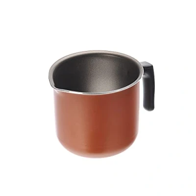 Imagen de Moneta Zecchino, Cazo para Leche con Boquilla, Aluminio antiadherente, Cobre, 12 cm