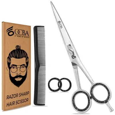 Imagen de OCBA Tijeras peluqueria profesional de Salón Barbero 6.0 Pulgadas Tijera corte pelo (Tijeras para el pelo)