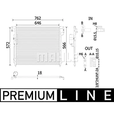 Imagen de MAHLE ORIGINAL AC 138 000S Condensador con secador 646 NISSAN: Pathfinder 3