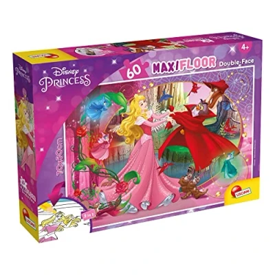 Imagen de LISCIANI DISNEY la Bella Durmiente Aurora Maxi Puzzle para niños a partir de 4 años 60 piezas 2 en 1 Doble Cara Anverso / Reverso con espalda colorear Desarrollo creatividad