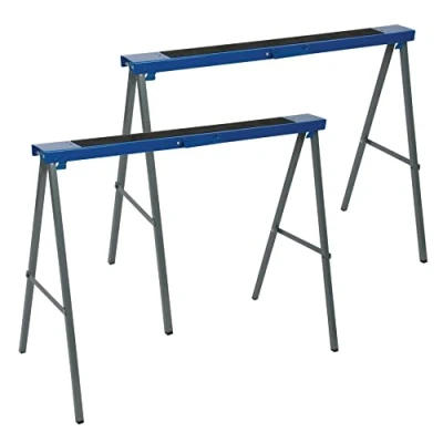 Imagen de Silverline Caballetes metálicos plegables, 2 pzas 125 kg (783160)
