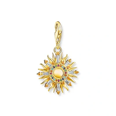 Imagen de THOMAS SABO Colgante de Plata ley 925 bañada en oro amarillo 750 30 x 18 mm, 1935 488 7, talla única, esterlina, Circonita cúbica