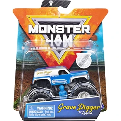 Imagen de Monster Jam Pack de 1 Grave Digger The Legend Escala 1:64 (Solid), Multicolor (Spin Master 6054811)