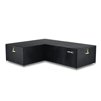 Imagen de AWNIC Funda de Sofá en Forma L Impermeable Fundas para Muebles Ratán, Seccionales Exteriores Tejido Técnico AlicanTex 215(IZQUIERDA)x270(DERECHA)x85x71cm