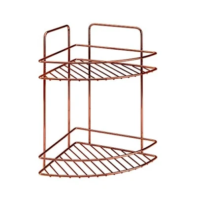 Imagen de Metaltex REFLEX COPPER Rinconera Baño 2 Niveles. Acabado POLYTHERM COPPER. Color Cobre. Dimensiones: 35 x 23 cm