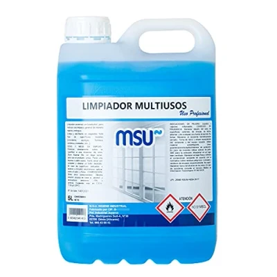 Imagen de MSU Limpiador Multiusos Universal con Bioalcohol Limpia y Abillanta Todo Tipo de Superficies Lavables Formato Ahorro 5 Litros, 1 Unidad