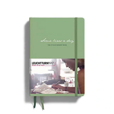 Imagen de LEUCHTTURM1917 363840 Some lines a day, Libro de 5 años Medium (A5), Sage
