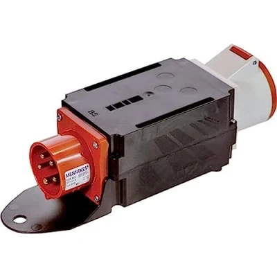 Imagen de as Schwabe Distribuidor de corriente MIXO MAIN 5 polos 400 V, 16 A enchufe CEE toma apto para obras IP44 Hecho en Alemania Negro