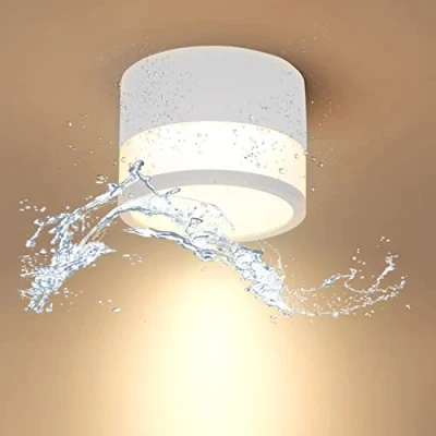 Imagen de Temgin Downlight Techo 12W IP65 3000K Foco LED Interior Ø10cm Blanco Lampara Focos Cálido Aluminio para Baño Cocina Pasillo Salon Lavadero Dormitorio