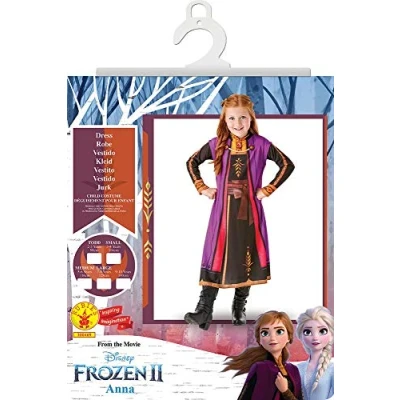 Imagen de RUBIE&#039;S Reine des Neiges 2 Disney Disfraz oficial Anna Frozen Talla 5 6 años I 300469M, color colorido, M à ans 105 116 cm (Rubies