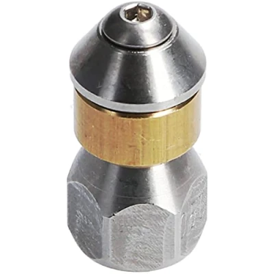 Imagen de McFilter Boquilla de limpieza tuberías para limpiadora alta presión, entrada giratoria 1/8&quot; IG, 3 x 0,8 mm 050, acero inoxidable/latón