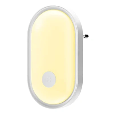 Imagen de Alyvisun Luz Nocturna LED con Control Táctil, Lámpara de Noche Infantil Sensor Crepúsculo y Brillo Ajustable, Plug and Play para Habitación del Bebé, Escalera, Pasillo, Cocina
