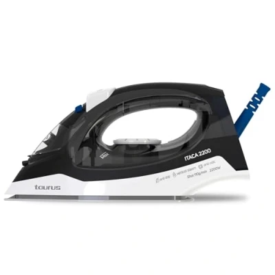 Imagen de Taurus Plancha Vapor Itaca 220 2200W Golpe 110g/min Suela Silver Antical Antigoteo Autolimpieza Aviso sonoro/visual Spray Planchado vertical Negra/Azul/Blanco