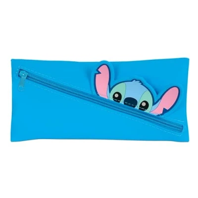 Imagen de Stitch Portatodo Caritas, Estuche Infantil, Niño, Ideal para Niños en Edad Escolar, Cómodo y Versátil, Calidad Resistencia, 22x1x11 cm, Color Azul