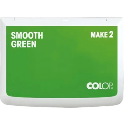Imagen de COLOP Tampón de tinta MAKE 2 suave verde 70 x 110 mm, cojín para sellos mano tradicionales