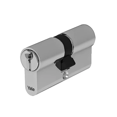 Imagen de Yale Cilindro europeo de alta seguridad para cerradura YC101KD404504N1 niquelado, 40/45 mm, doble, embraguado, 4 llaves