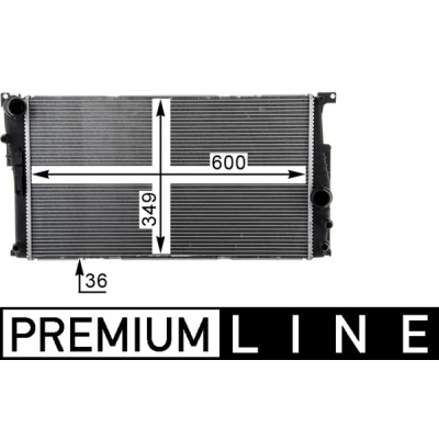 Imagen de Radiador, refrigeración del motor MAHLE ORIGINAL CR 1725 000P