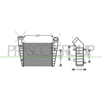Imagen de PRASCO SK418N004 Intercooler Con acoplamientos rápidos VOLKSWAGEN: Passat B5 GP Berlina, Variant