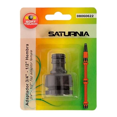 Imagen de SATURNIA Adaptador Manguera Soft Touch 3/4&quot; 1/2&quot;