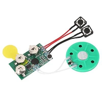 Imagen de Módulo Voz Grabable, Grabadora de Voz, Caja Chip Tarjeta Felicitación Bricolaje Re Grabable Sonido Módulos 120 Segundos para Regalos Invitaciones