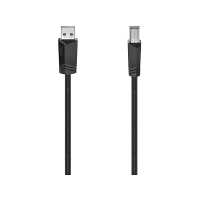 Imagen de Cable USB Hama 00200603, 3 m, De a B, 2.0, 480 MBit/s, Doble protección, Negro