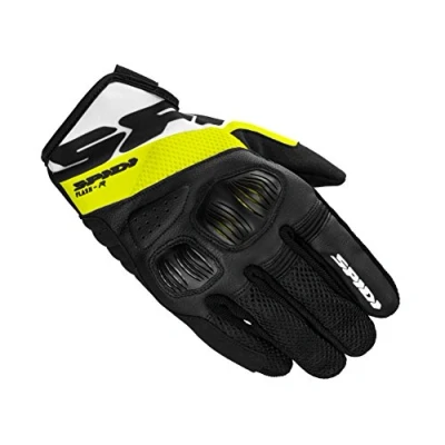 Imagen de SPIDI, Flash R Evo, Guantes Moto Hombre, Protectores y Resistentes, de Verano Impermeables Antideslizantes, con Compatibilidad Táctil, Peso Medio 0,1 kg