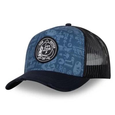 Imagen de Von Dutch Gorra Hombre y Mujer, Trucker LOG, Ajustable, azul/negro, Talla única