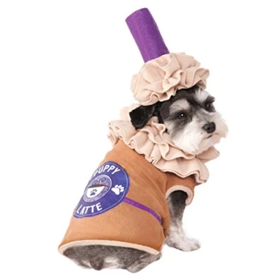 Imagen de Rubie&#039;s Puppy Iced Coffee Latte Pet Costume Disfraz de Cachorro café Helado con Leche para Mascotas, Poliéster, Multicolor, M