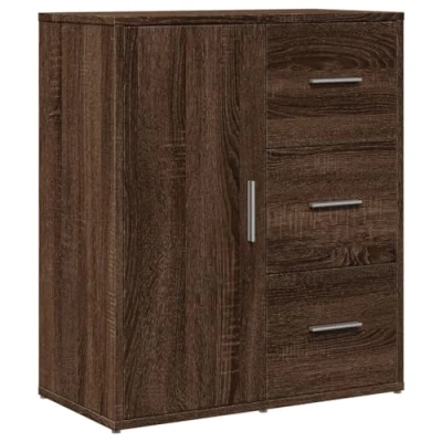 Imagen de vidaXL Aparador, Alacena Alta con Almacenamiento, Armario Auxiliar de Buffet, Mueble para Salón Cocina Pasillo, Madera Ingeniería Marrón Roble