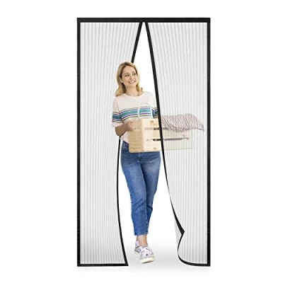 Imagen de Meet Beauty Mosquitera Magnética para Puertas, 80 x 220 cm Se Cierra Automáticamente y Mantiene el Aire Fresco, Fácil de Instalar Adecuado Todos los Tamaños Negro
