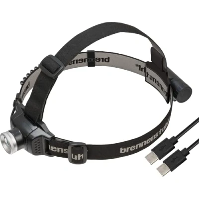Imagen de Brennenstuhl Linterna Frontal LED recargable LuxPremium KL 251 AF/Linterna de Cabeza con batería reemplazable y luz roja (250lm, IP44, tiempo máx. iluminación 40h, incl. cable USB C)