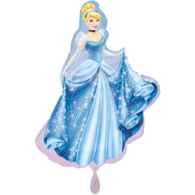 Imagen de Amscan 2481401 globo Super Shape Cenicienta, tamaño 71 x 84 cm, de helio, cumpleaños, decoración