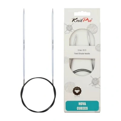 Imagen de Knit Pro Nova Agujas de Tejer Redondas (40 cm, 3 mm), Color Metal