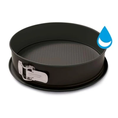 Imagen de FORMEGOLOSE, Molde Para Tartas De 1 Fondo 26 cm, Con Base Antigoteo, Acero Doble Revestimiento Antiadherente, Color Negro