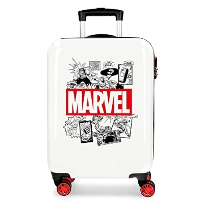 Imagen de Marvel Los Vengadores Comic Maleta de cabina Blanco 40x55x20 cms Rígida ABS Cierre combinación 34L 2,6Kgs 4 Ruedas Dobles Equipaje Mano