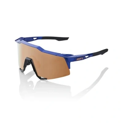 Imagen de 100% Speedcraft Sport Performance Gafas de sol ciclismo (brillante azul cobalto, lente espejo cobre HiPER)