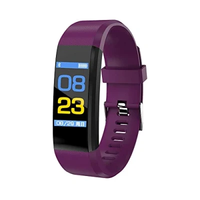 Imagen de Pulsera de Actividad Inteligente Podómetro Deportiva Frecuencia Cardíaca Tensión Arterial SmartBand Bluetooth para fitbits Smart Watch (Purple)