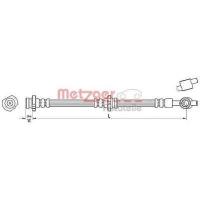 Imagen de METZGER 4110387 Latiguillos de Freno 475 NISSAN: Almera II Hatchback, 2 Limousine
