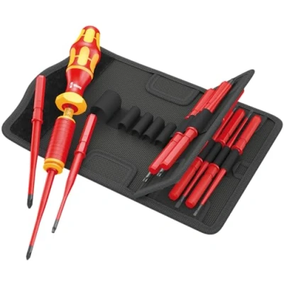 Imagen de WERA 05059291001 Kraftform Kompakt VDE 15 Torque extra slim 1 Conjunto con mango y varillas intercambiables