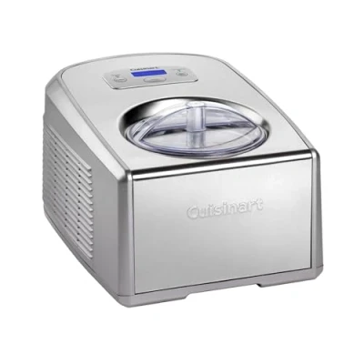 Imagen de Cuisinart Heladera y Gelatera Hace Helado, Gelato, Sorbete, Yogur Congelado en 40 Minutos Postres caseros Fácil de usar casa No necesita precongelar el bol Acero Inoxidable ICE100BCU