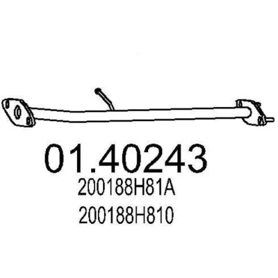 Imagen de MTS 01.40243 Tubo de escape 730 delante para silenciador intermedio