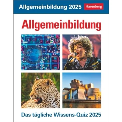 Imagen de Calendario 2025 El cuestionario diario de conocimientos: preguntas emocionantes para cada día. con ... (calendario conocimientos Harenberg)