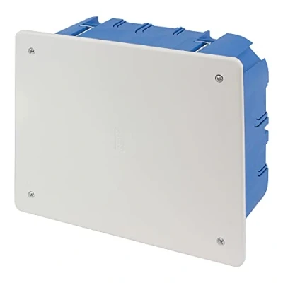 Imagen de POLY POOL PP8183 Caja Derivación Empotrada con Tapa Eléctrica de Pared Rectangular Tornillos para Fijación Made In Italy