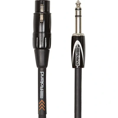 Imagen de Roland RCC 5 TRXF Cable de interconexión balanceado la serie Black — TRS macho 1/4 pulgada a XLR hembra, 1.5m longitud