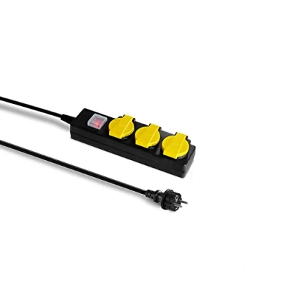 Imagen de TROTEC Regleta de 3 enchufes con Tapa abatible protección PVP3 Cable Largo 2 m Potencia máxima: 3.500 vatios