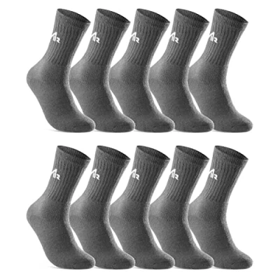 Imagen de sockenkauf24 10 Pares Calcetines Deportivos Tenis Trabajo Hombre Mujer Algodón i1R (Antracita 43 46)