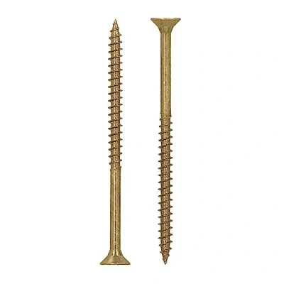 Imagen de HELPMATE tornillos universales de cabeza avellanada 5,0 x 80 amarillo pasivado 150 para madera con accionamiento en T y rosca parcial aglomerado uso interiores