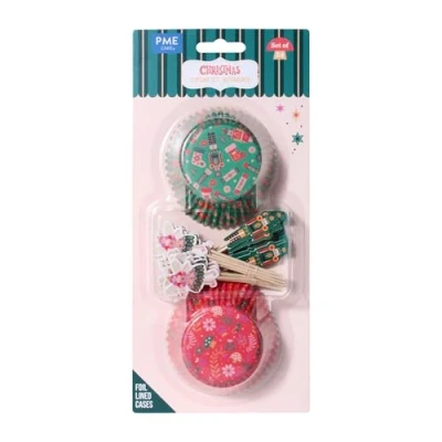 Imagen de PME Navidad Set de 24 Cápsulas para Cupcakes y Toppers Cascanueces