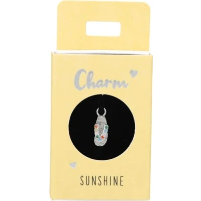 Imagen de Depesche Letras 11834 054 Charm Flipflop, Colgante Plateado para Collares, Pulseras y Pendientes, Ideal como pequeño Regalo, Multicolor, Normal