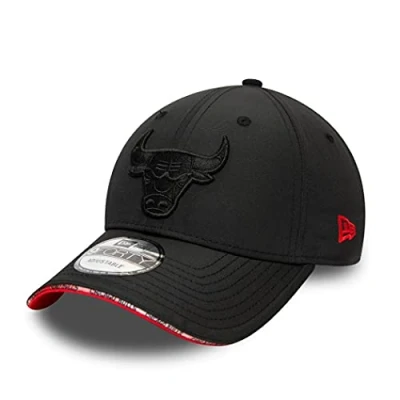 Imagen de New Era Chicago Bulls Cap NBA Basecap 9Forty verstellbar Basketball Snapback Kappe Pipe Pop Schwarz One Size